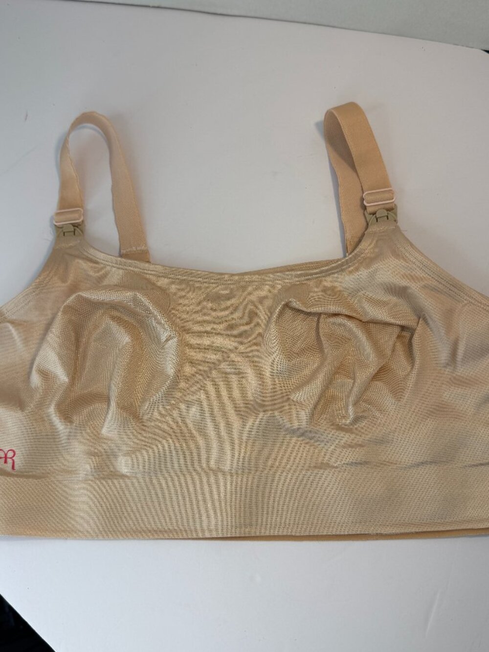 Ruby Ribbon Nursing Demiette Bra 3037 34 Beige Nude Adjustable Straps Style